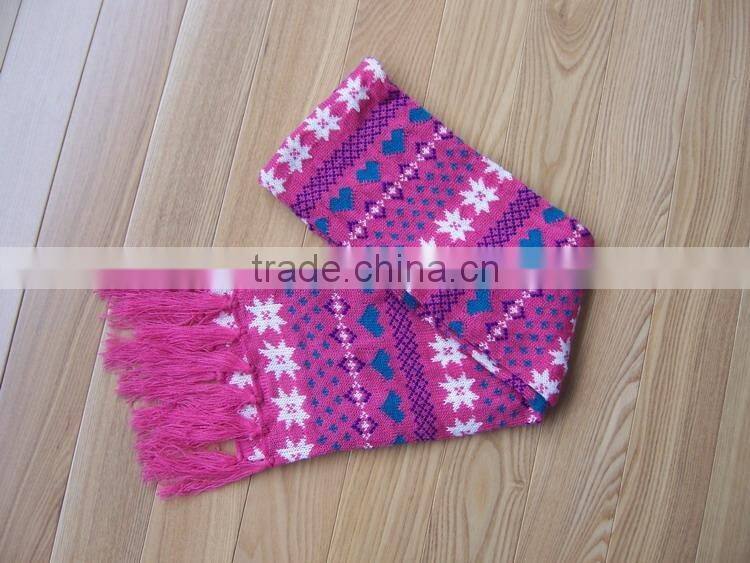 hot pink scarf with ball