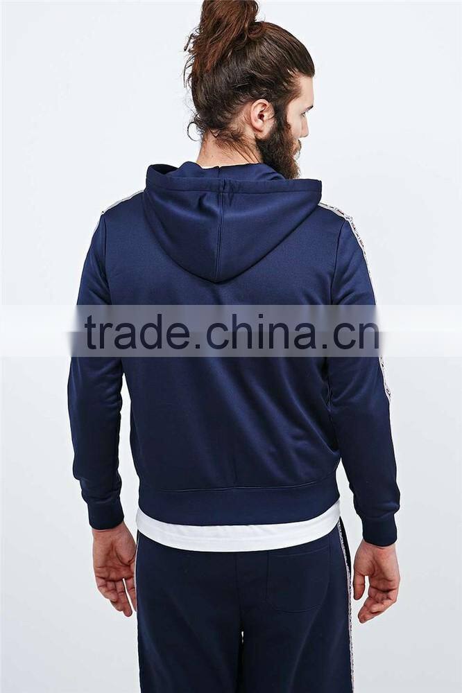 Short fitness hoodie for men lightweight cotton full zip mask hoodie
