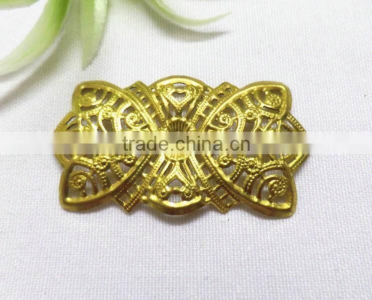 hollow brass flower jewelry hair DIY accessories