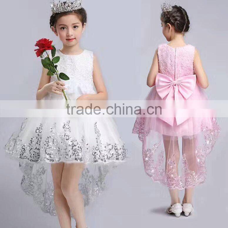 Customize frock design for baby girl 2017 Summer & Autumn kids baby girl dress colorful puffy flower dress children clothes