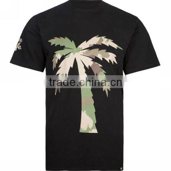 Wholesale Black Printing Overseas T Shirt