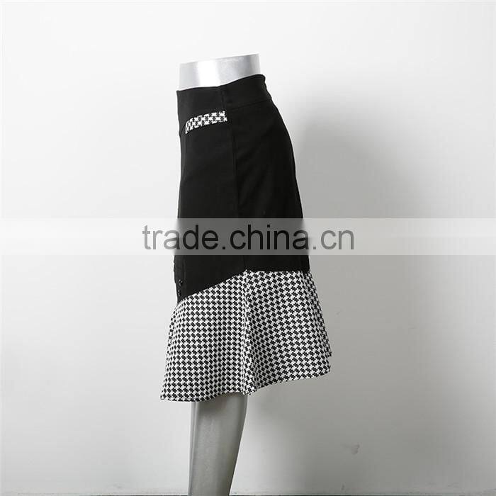 Latest fashion new arrival fishtail denim skirt pattern