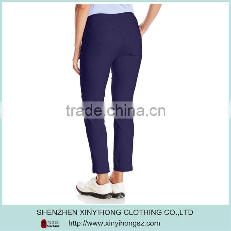 polyester with spandex ladies golf pants /slim fit golf trousers