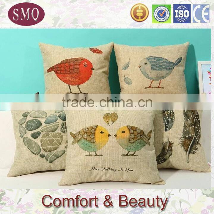 natural linen color customize linen cotton printed linen cushion cover