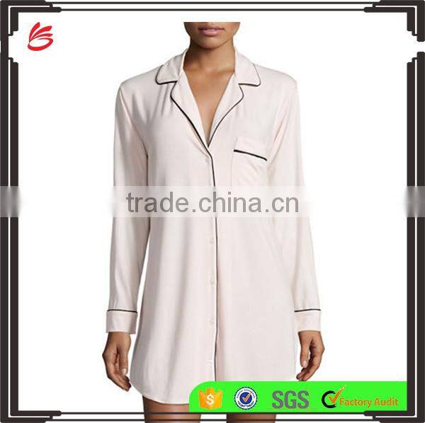 2017 comfortable two piece pajamas night skirt pajamas