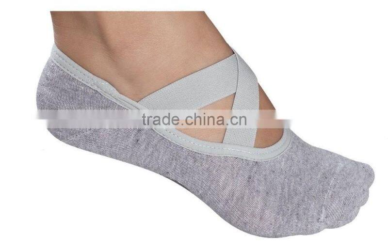 Women's Essential No Slip Crossover Yoga Pilates Socks