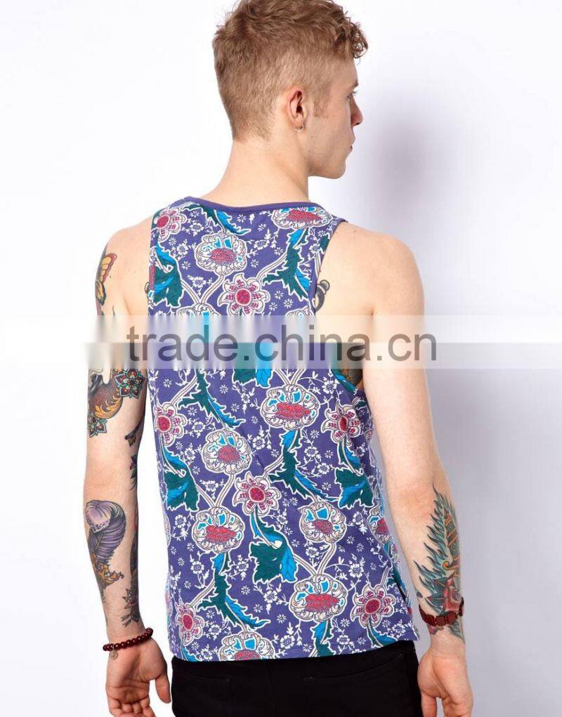 All Over Floral Print Chest Pocket Vests