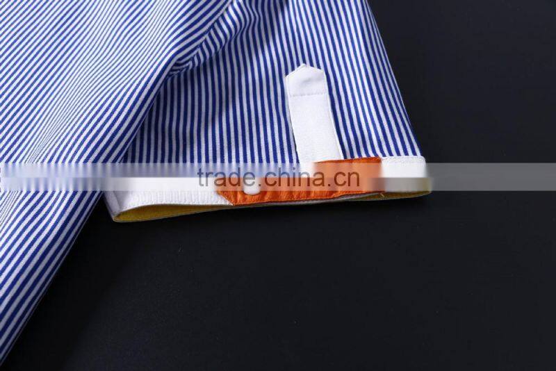 Latest button downs stripe short sleeves summer cotton men shirts