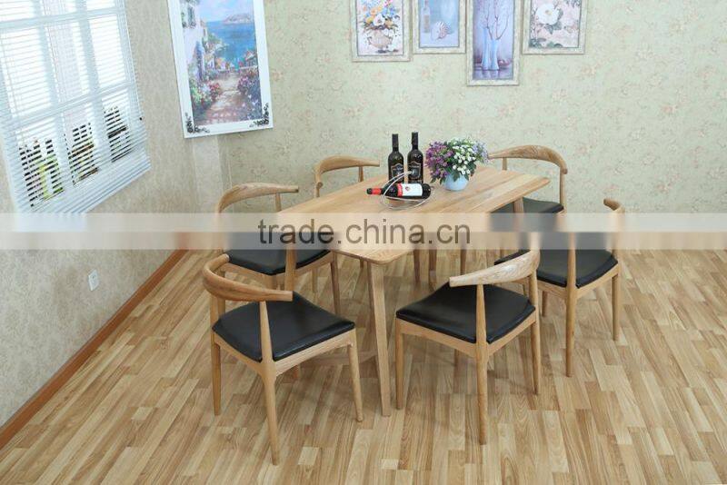 Upholstered Wood banquet living room Elbow Chair in Natural