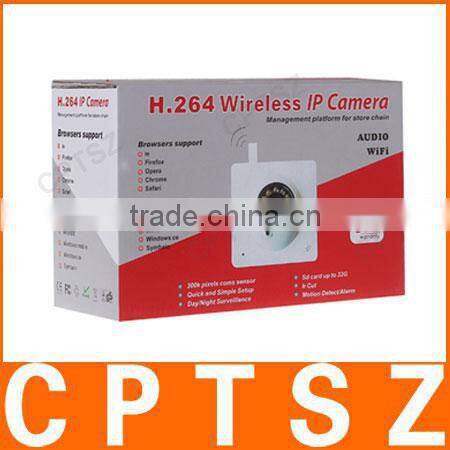 Best Selling H.264 300K Pixel CMOS Sensor Wireless Infrared Network IP Camera indoor Supporting Mobile Viewing, OEM available
