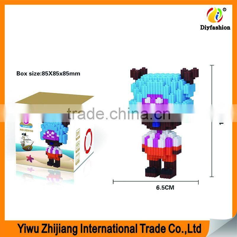 Hot Sale 3D Cartoon Figure Mode Mini Diamond Building Blocks Toys for Childrens Intelligence Development