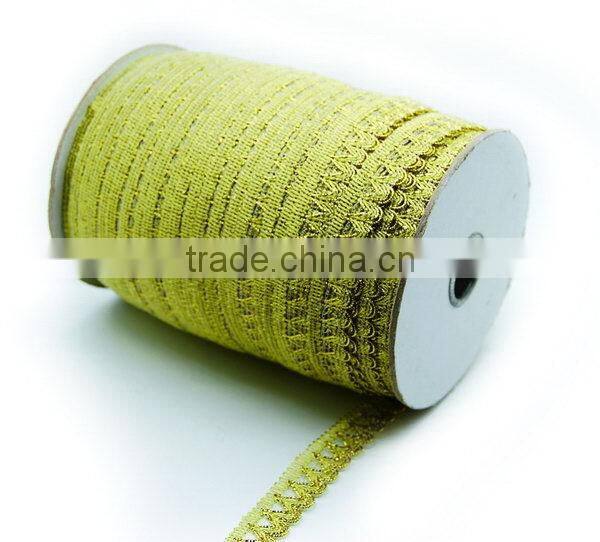 Designer top sell metallic braided stretch cord