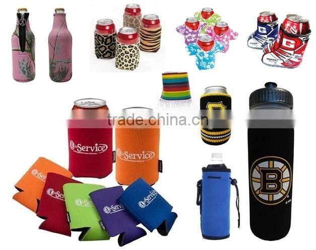 Wholesale customized logo neoprene beer cooler holder for bottles or cans bulk