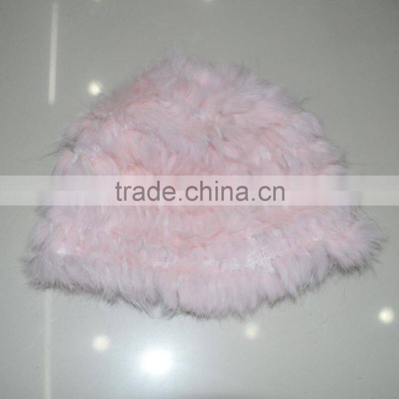 SJ776-01 Yarn Knit Cheap Rabbit Fur Christmas Winter Hats