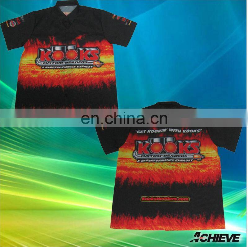 dye shirts racing jerseys high quality sublimation custom racing shirts