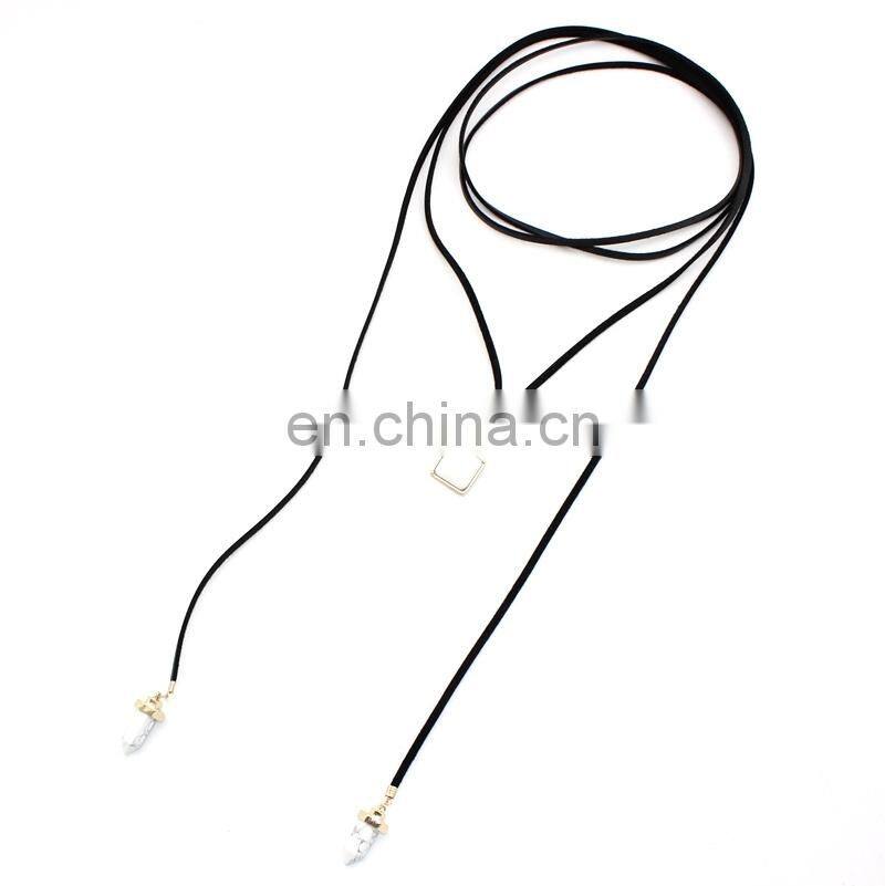 Black Faux Suede Choker Necklace