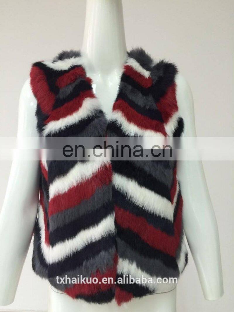 ladies rabbit fur vest