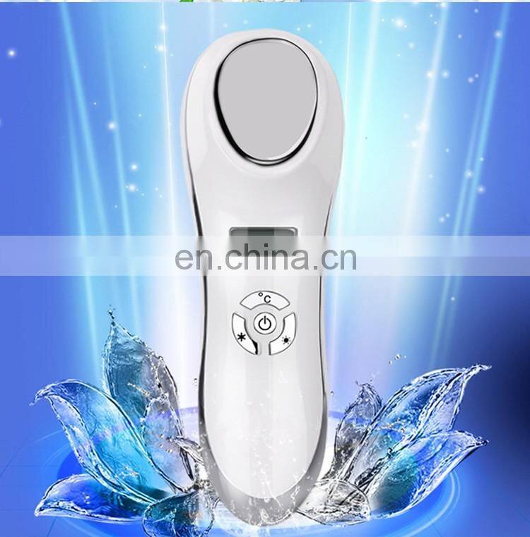 2017 skin rejuvenator ultrasonic Hot cold facial massager vibrating facial massager
