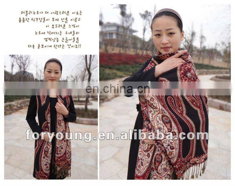 design jacquard artificial cotton shawl