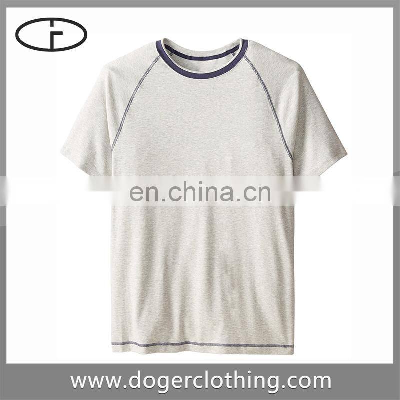 High quality Best price Light grey round neck t shirt men for sale