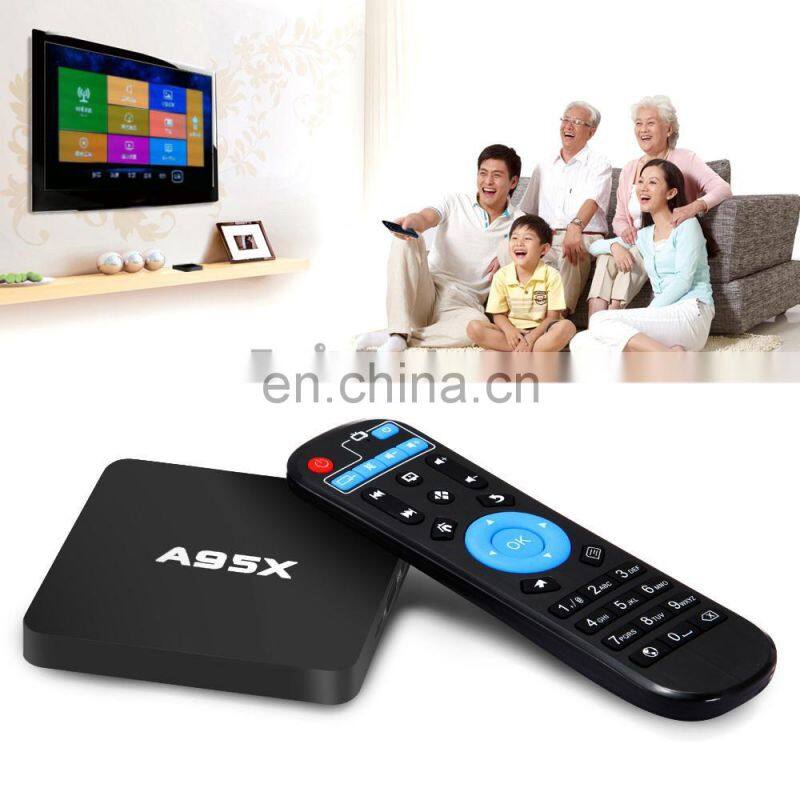 high quality black small wifi 2.4G quad core HD 4k Android 6.0 Smart TV Box