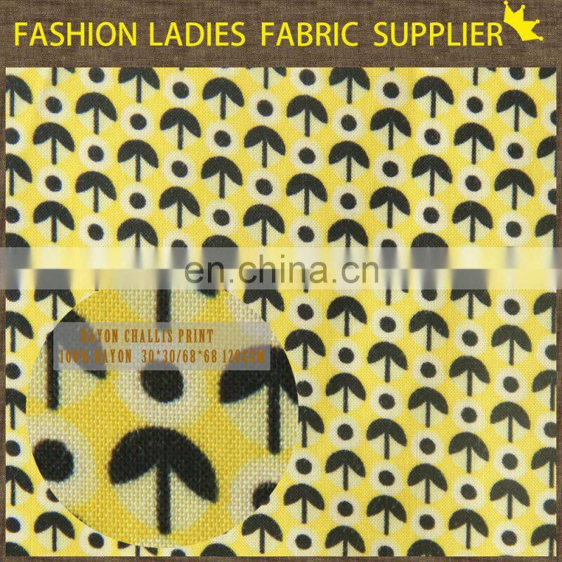 classical pattern for wear check design printed rayon shirting making fabric