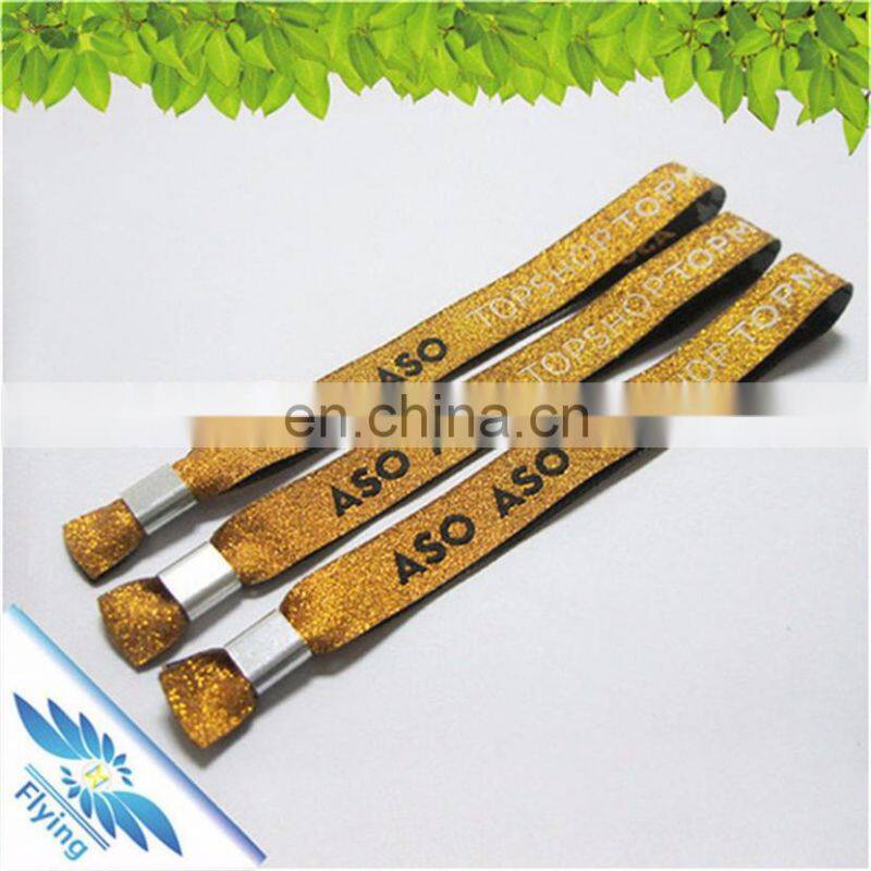 Holiday break Festival wristband with custom logo for event, all kinds festival fabric bracelets