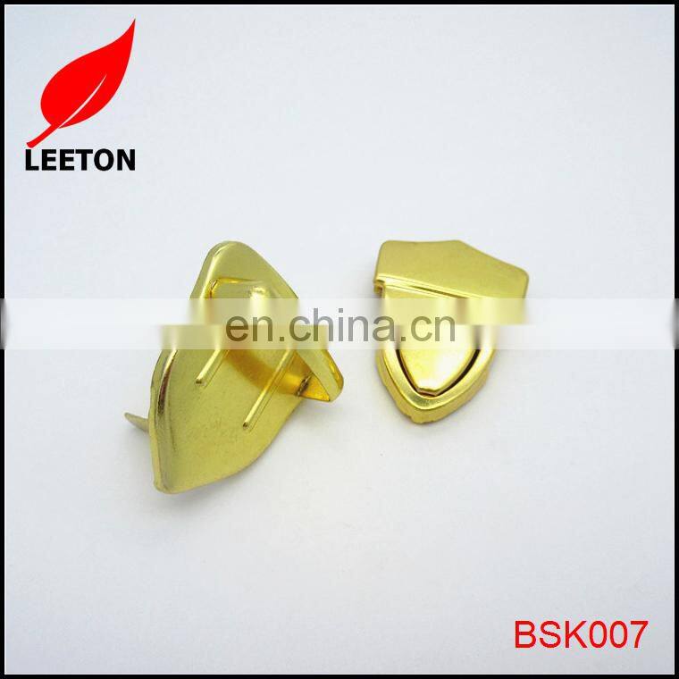 Metal gold leather bag lock