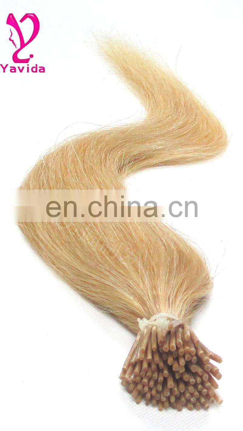 High quality Perfect blonde euro i tip human hair remy hair extensions wholesale hair