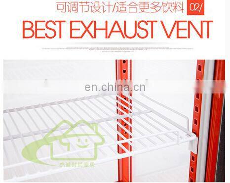 Temperature cycling heating adjustable beverage display cabinet office supermarket special hot display showcase