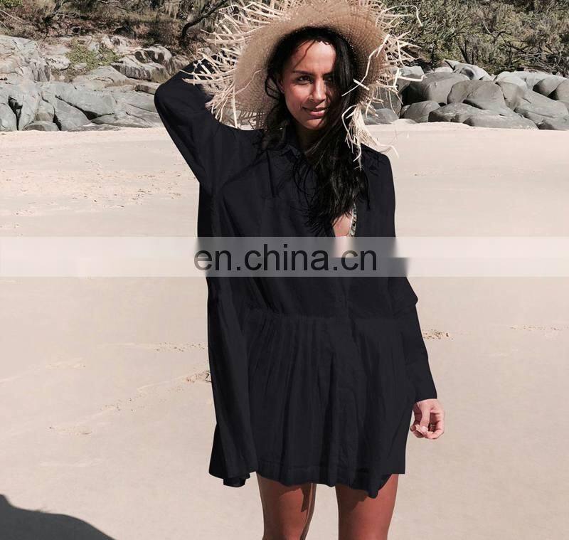 2019 Cotton Beach Cover up Dresses Swim cover up White Bathing suit Cover ups Beach Kaftan Praia Beach Sarong Tunic