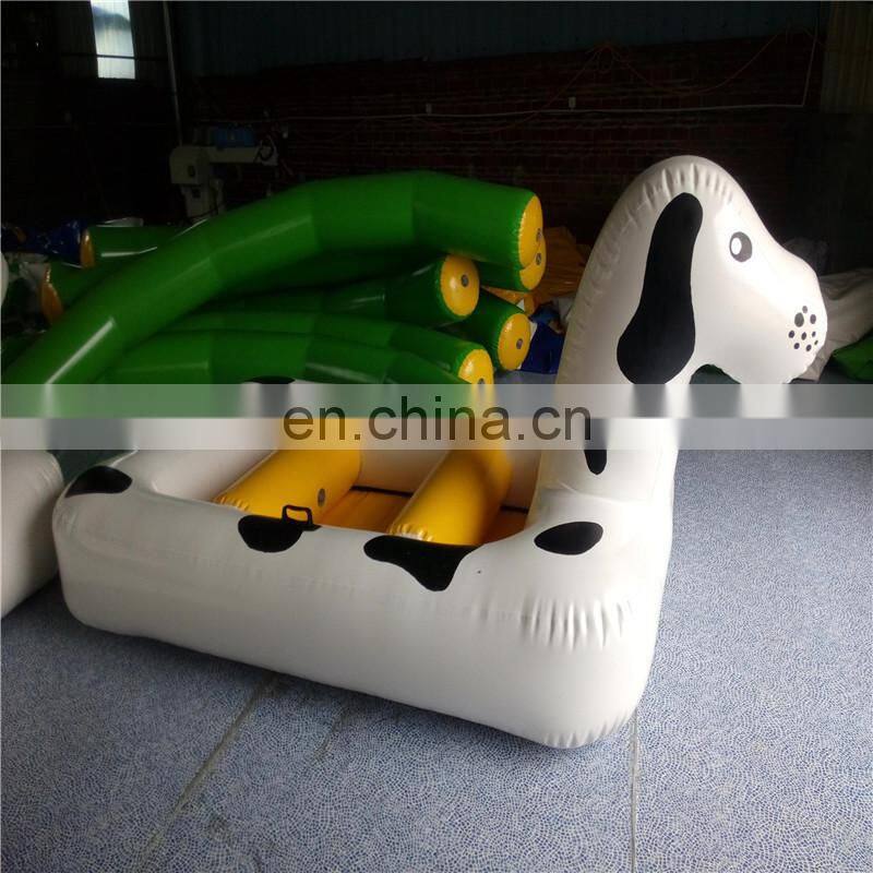 Factory Wholesale Inflatable Animal Floating Spotty Dog And Duck Inflatable Water Boat Outdoor Water Games For Sale