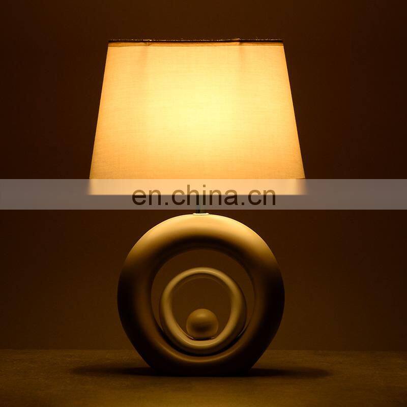 New European design lamp shade and modern style china table lamp