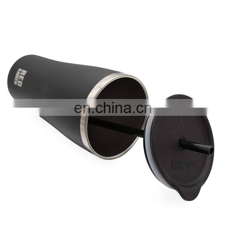 Customized logo thermal leak proof coffee cup w/lid and straw Double wall Stainless steel 530ml Vacuum insulated water mug