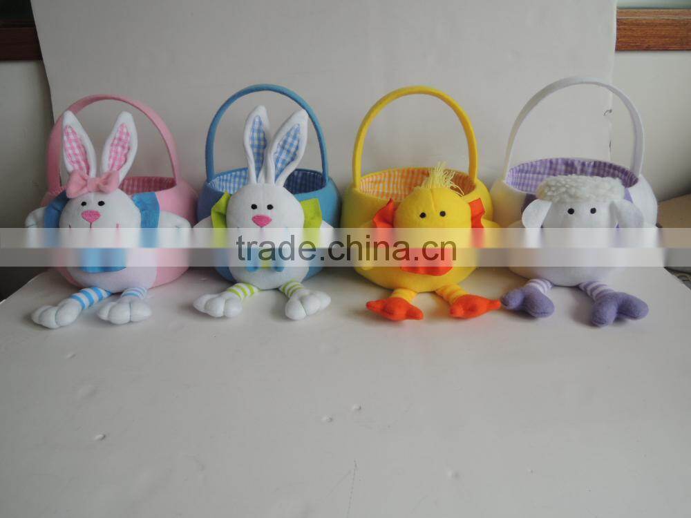bunny buket for kids decorated Gift Baskets For Easter