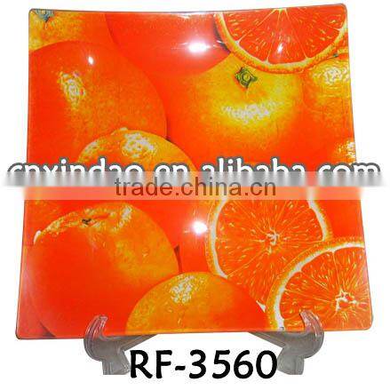 Personalized Custom Designed Clear Glass Fruit Plate for Daily Use Made In China