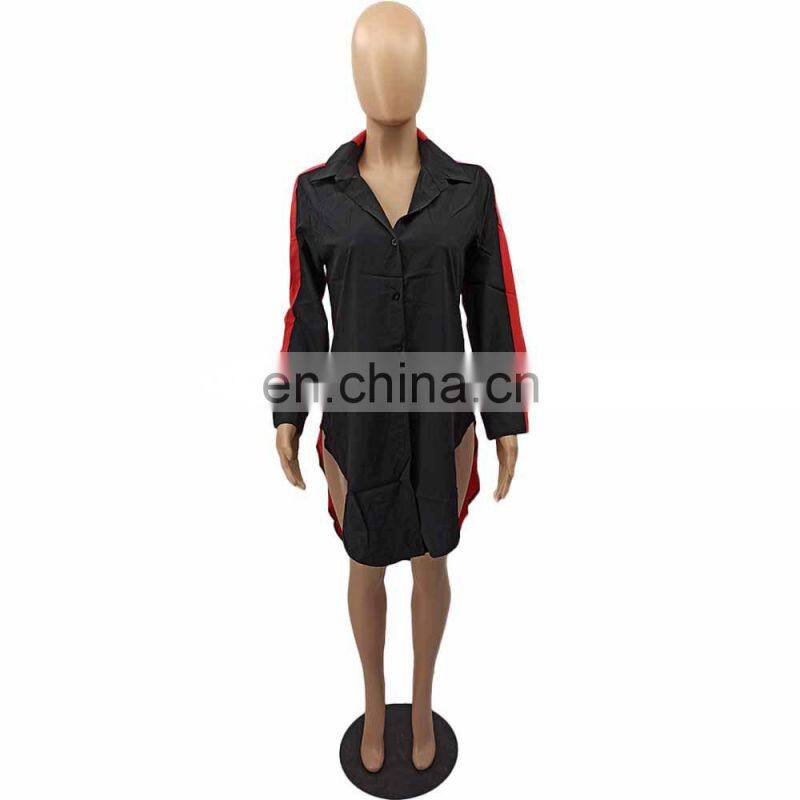 Irregular Stitching Long T-shirt Dress