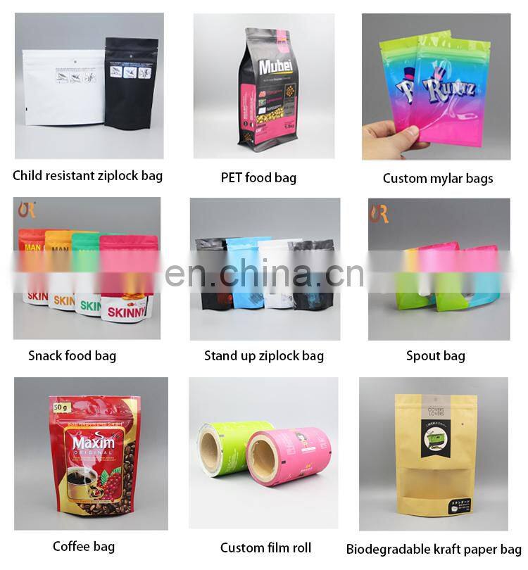 Food grade aluminium plastic vacuum sealer brown kraft paper cookie nuts packaging food bag