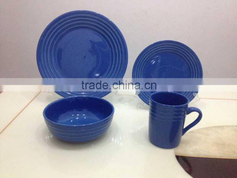 ceramic ware with solid color dinner set for gibson16pcs dinnerware set with different color