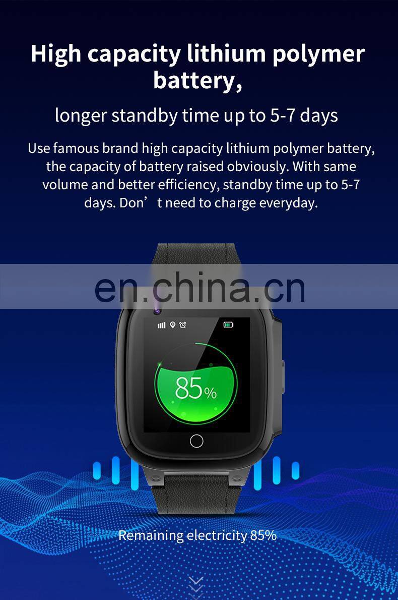 4G Video call elderly smart wristwatch, SOS anti-lost emergency alarm with heart rate remote monitor pedometer camera smartwatch