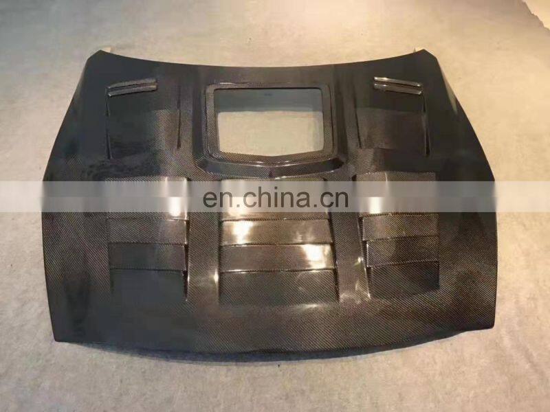 Runde High Quality Carbon Fiber Material For Nissan GTR R35 Modify Carbon Fiber Transparent Hood Engine Bonnet Hood Cover
