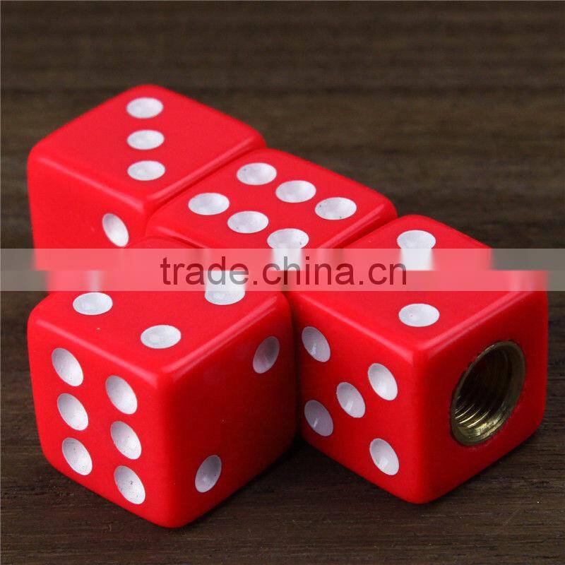 4 custom Green Dice Tire Wheel Stem Valve CAPS for Motorcycle Dirt Bike Bicycle Truck Hot Rod ATV Car