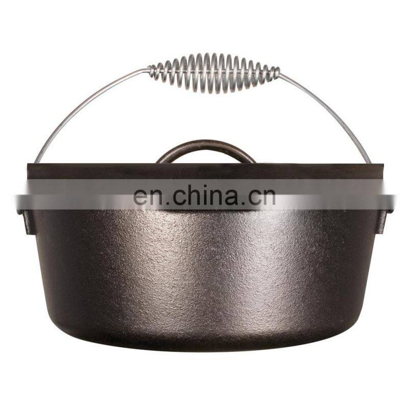 Cast iron cauldron stock pot cookware