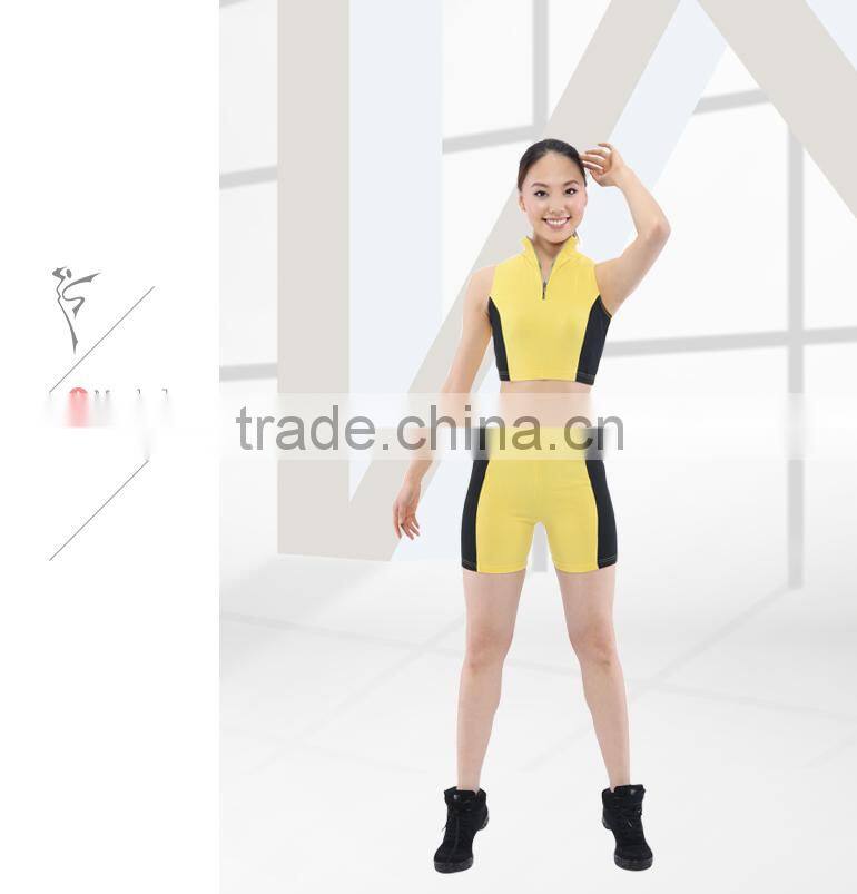 Women Zipper Fitness Dance Suit, Yoga Suit (6420)