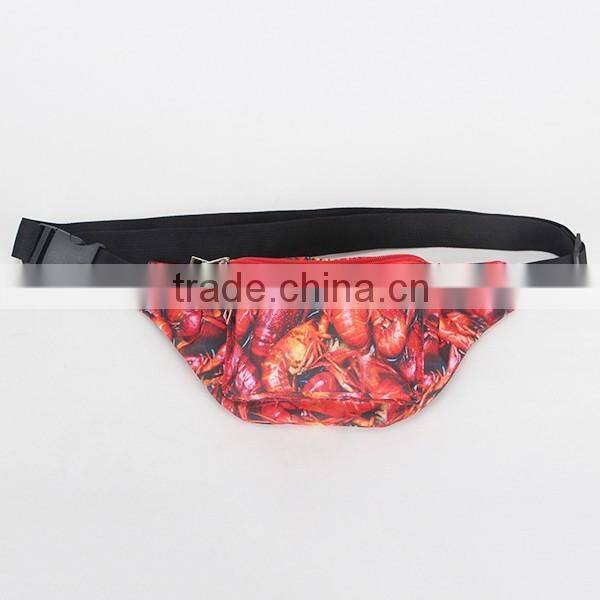 Customize Fanny Pack Sublimation Print Crawfish Polyester Fanny Pack 2016