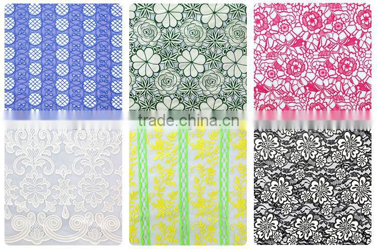 Cheap discount female textile garment stain fabric embroidery chemical lace swiss