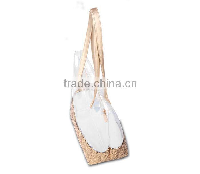 Ladies Transparent Handbag/pvc Tote Bag/pvc Waterproof Bag