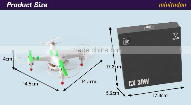 2015 top popular hot sales CX-30W 2.4G 6 Axis Drones phone wifi control