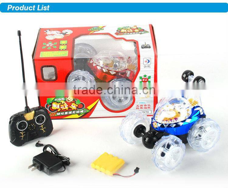 rc stunt car LED light wheels remote control rc car