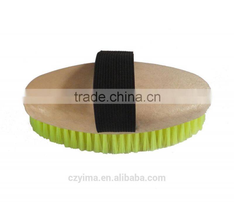 Plastic horse body brush for grooming